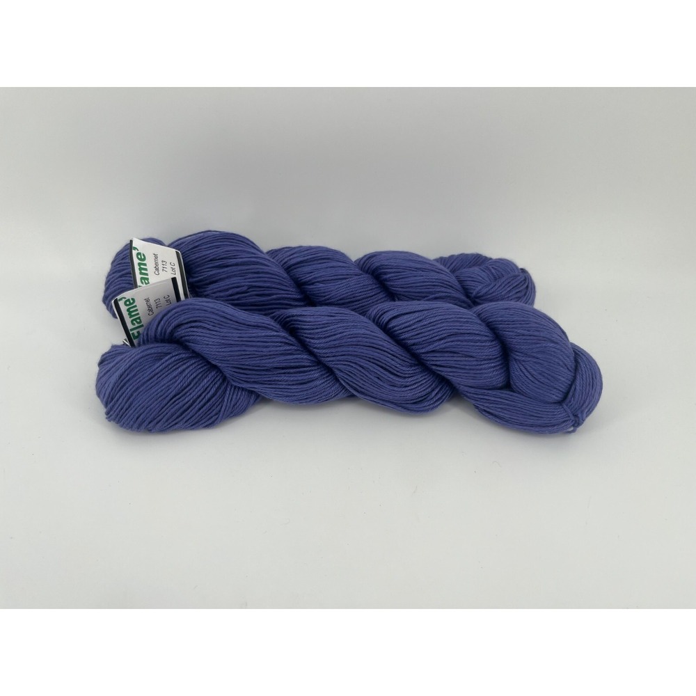 Lot of 2 Kollage Yarns Creamy Flamé Fingering Yarn | Milk/Cotton | 400 yd